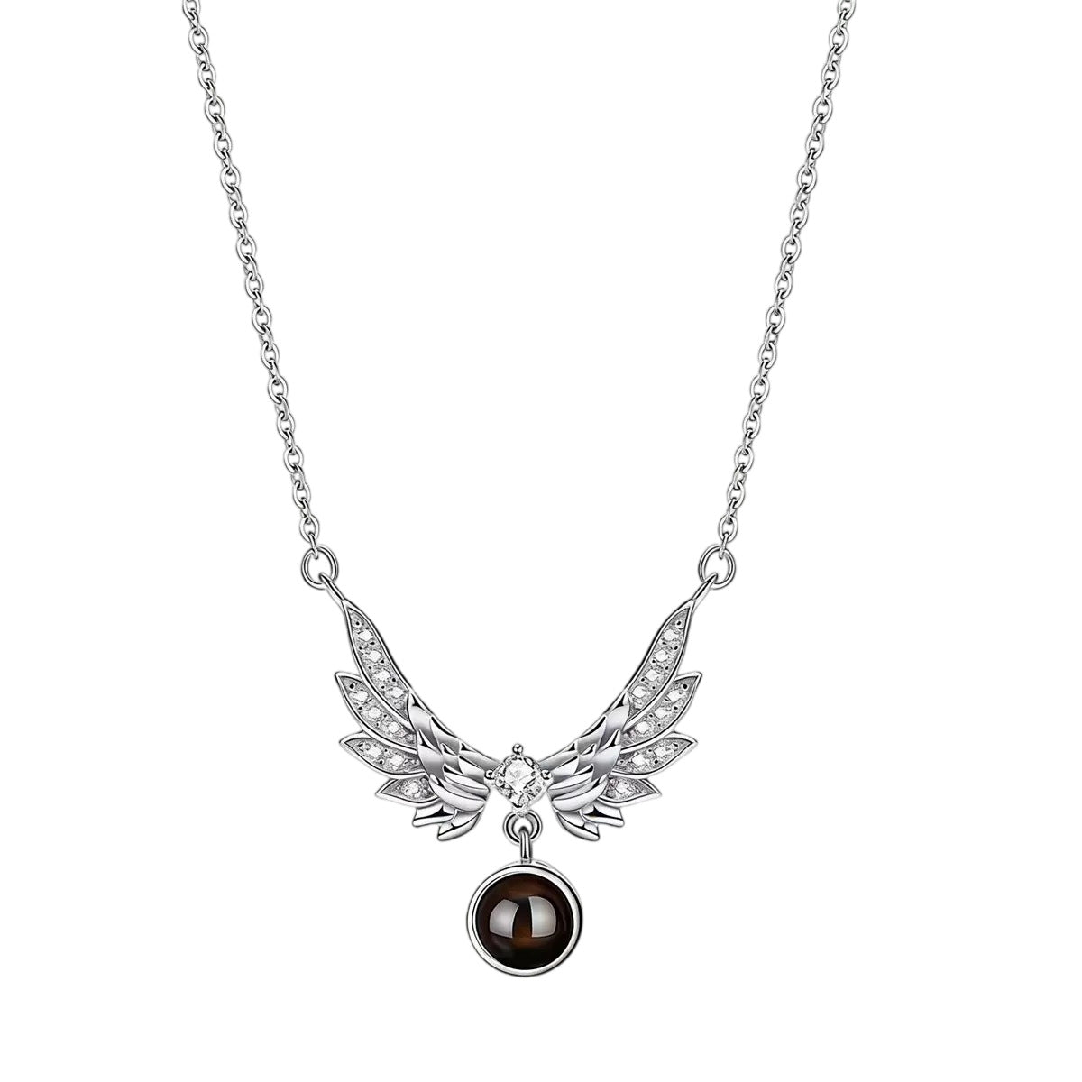 100 languages I loveyou projection necklace angelwings