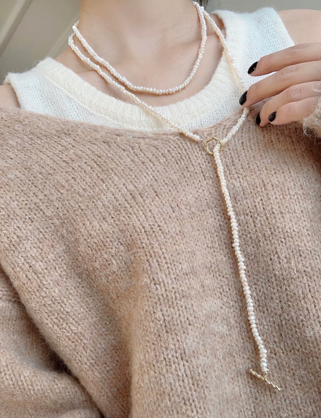 Natural Freshwater Pearl Long Necklace 120cm | Extra Long Layering Pearl Necklace
