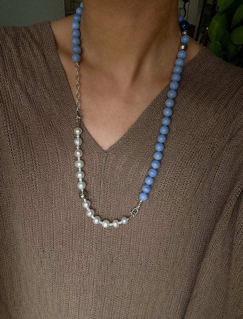 Convertible Freshwater Pearl Bracelet & Extender Chain – 18K Gold/Silver Plated Multi-Way Jewelry