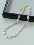 Natural Teardrop Baroque Freshwater Pearl Necklace, Bracelet & Jewelry Set | 18K Gold Plated