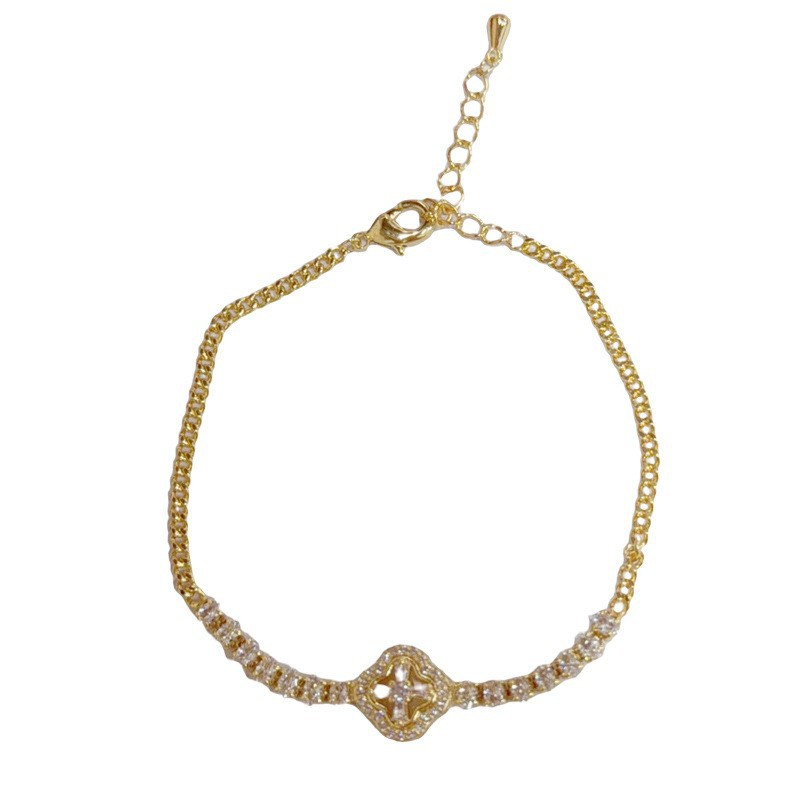 Gold-Tone CZ Bracelet for Women | Elegant Minimalist Statement Jewelry
