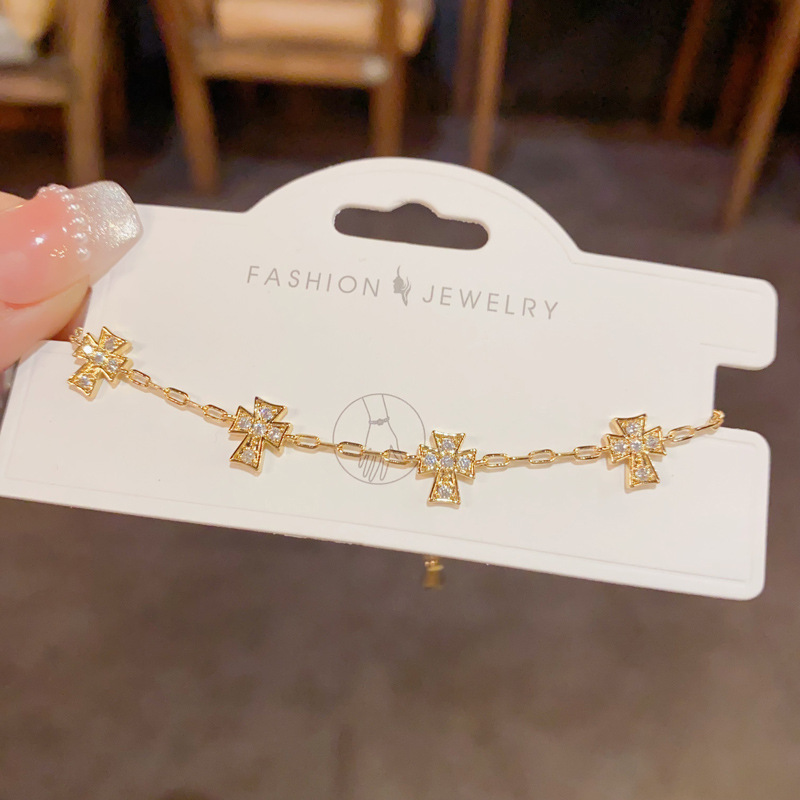 Gold-Tone CZ Bracelet for Women | Elegant Minimalist Statement Jewelry