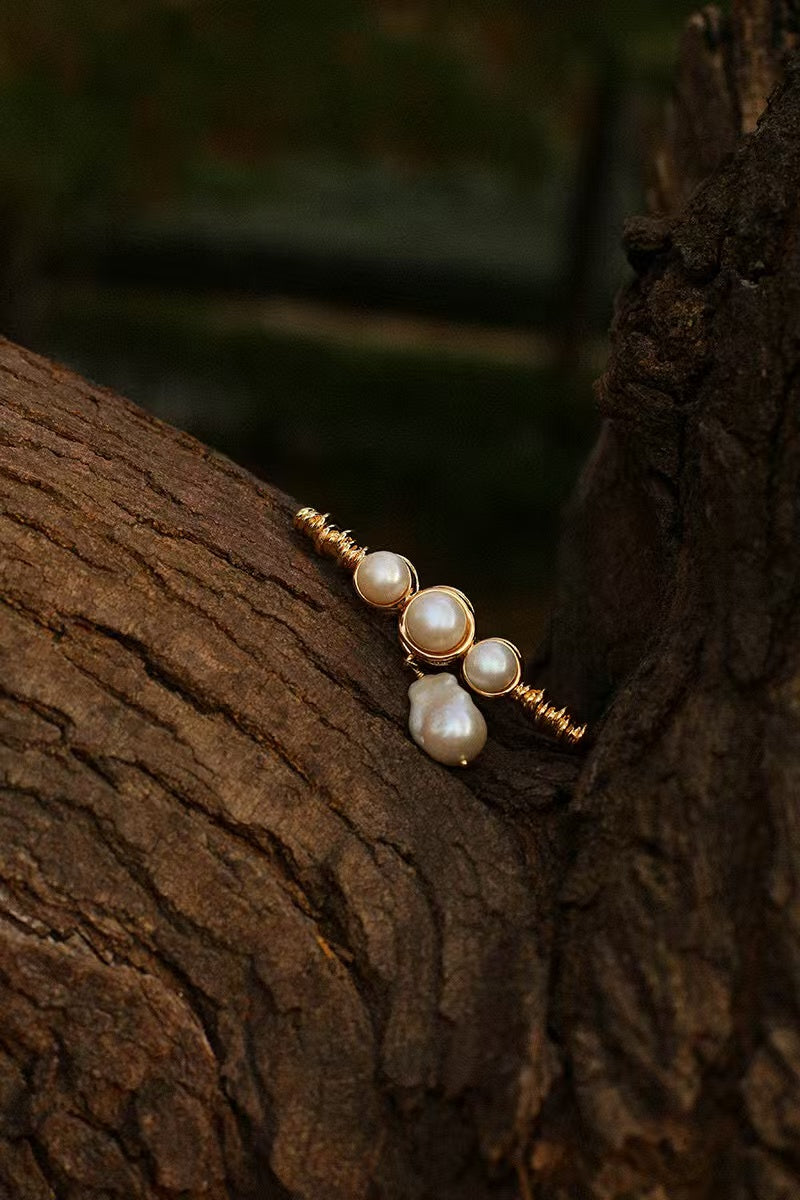 Natural Baroque Pearl Brooch | Freshwater Pearl Drop Pin Jewelry