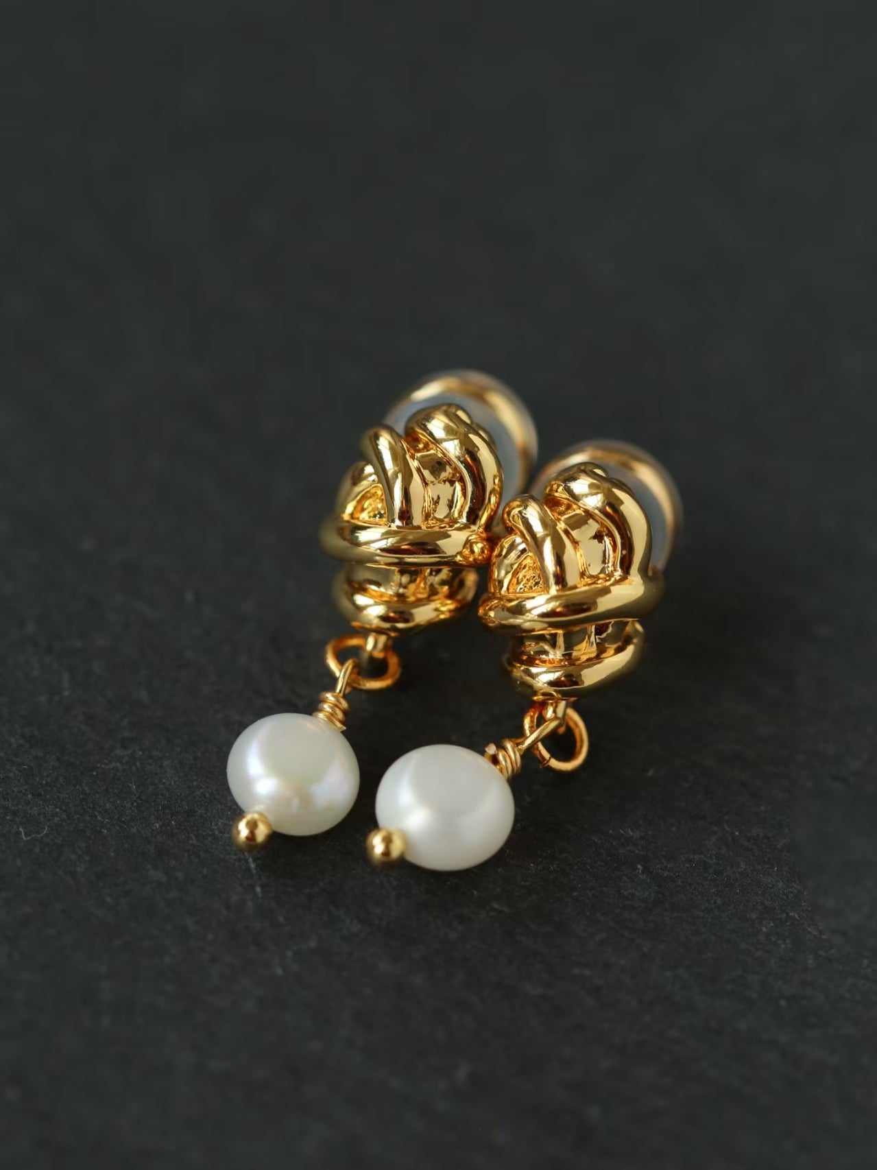 Goossens Riviera Freshwater Pearl Drop Earrings | Short, Long Tassel & Baroque Pearl | 18K Gold Plated