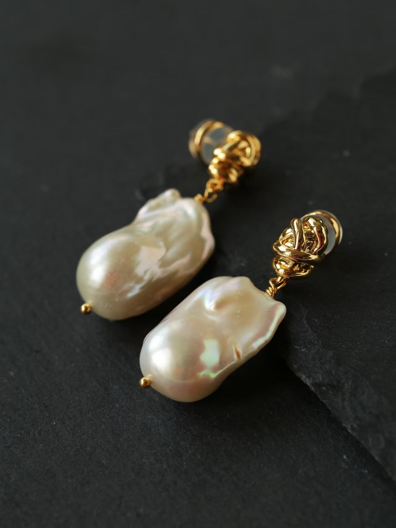 Goossens Riviera Freshwater Pearl Drop Earrings | Short, Long Tassel & Baroque Pearl | 18K Gold Plated