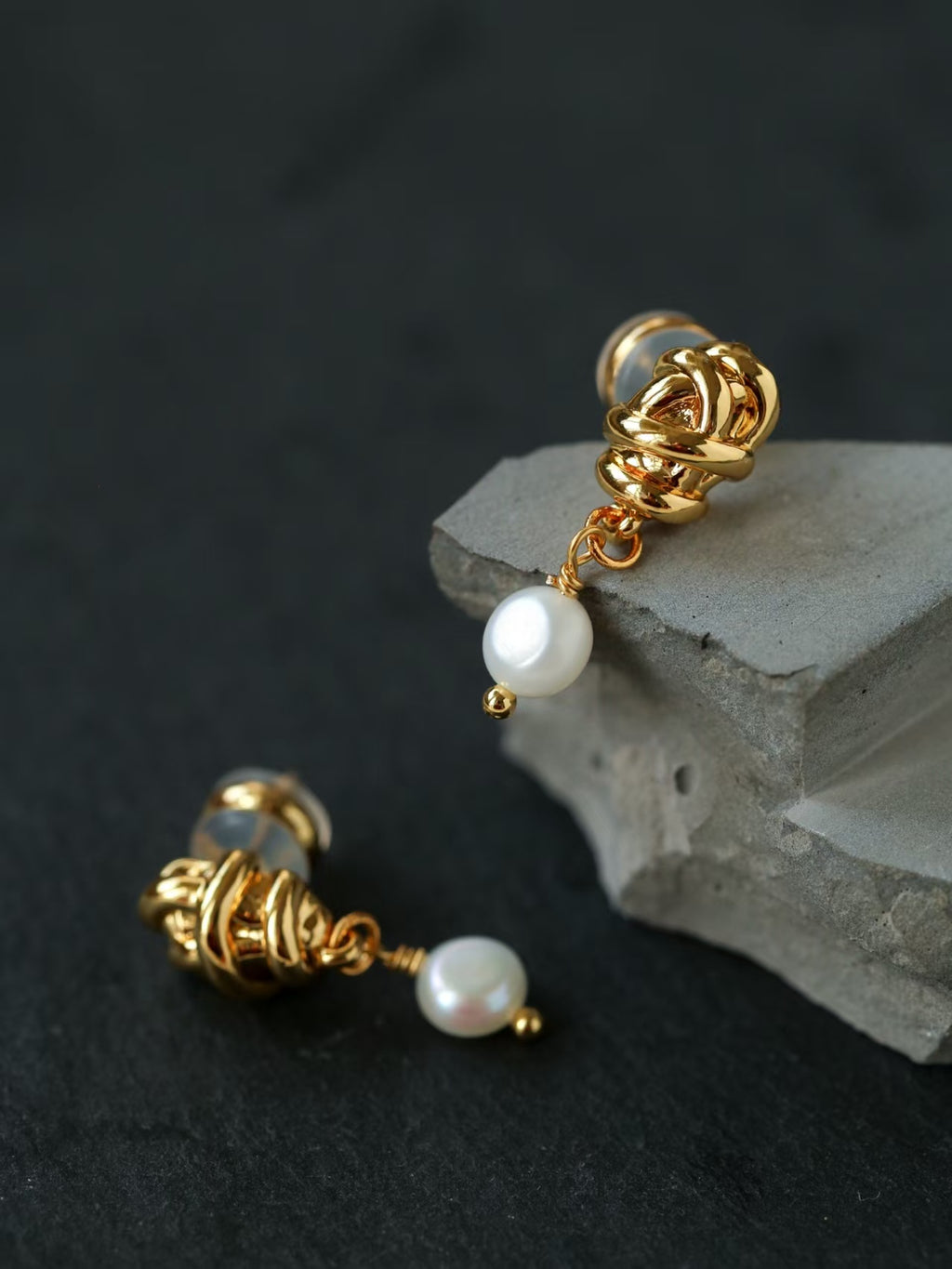 Goossens Riviera Freshwater Pearl Drop Earrings | Short, Long Tassel & Baroque Pearl | 18K Gold Plated