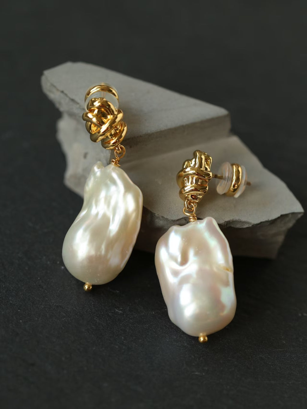 Goossens Riviera Freshwater Pearl Drop Earrings | Short, Long Tassel & Baroque Pearl | 18K Gold Plated