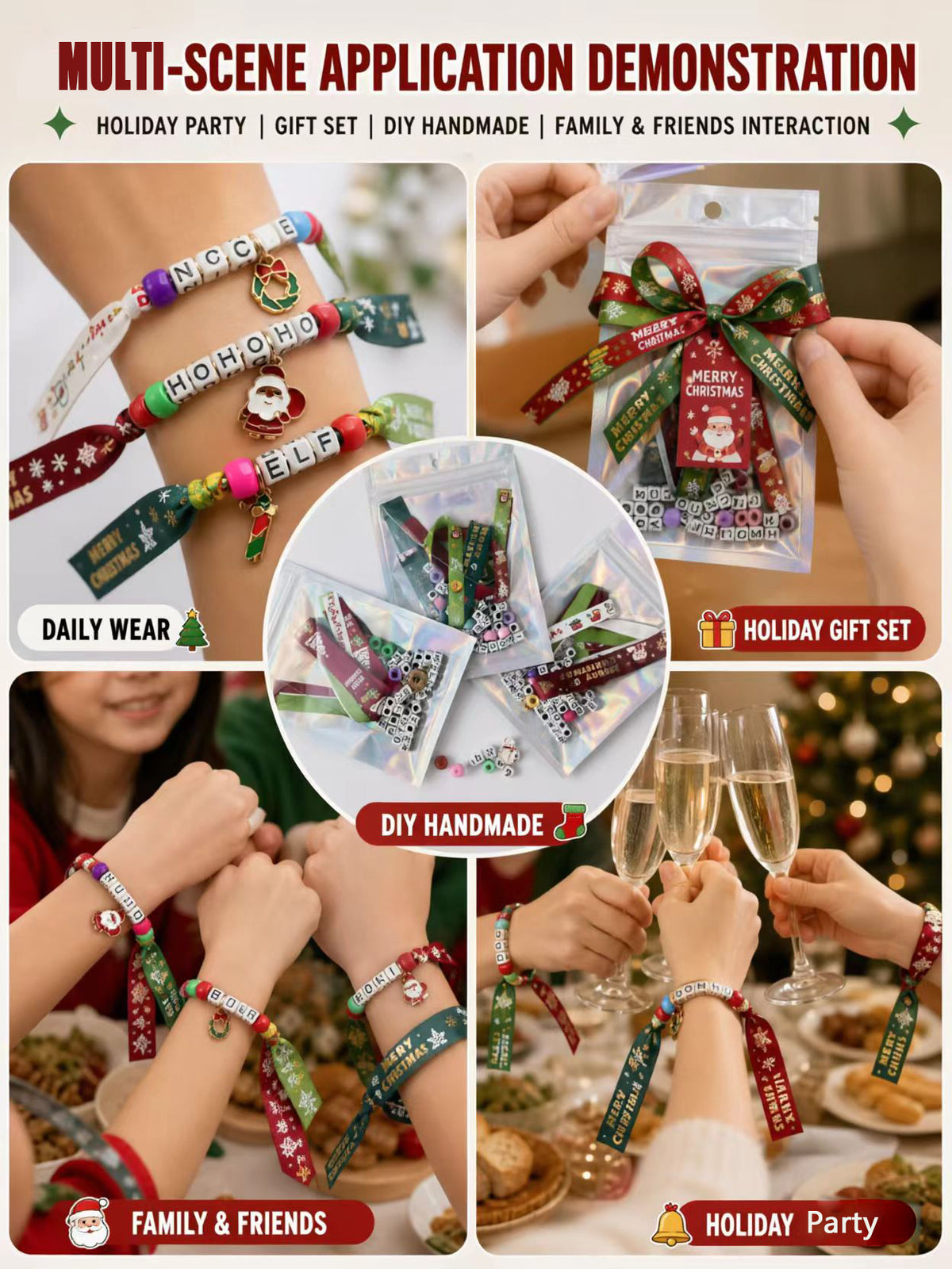 Christmas keychain and water bottle charm materials
