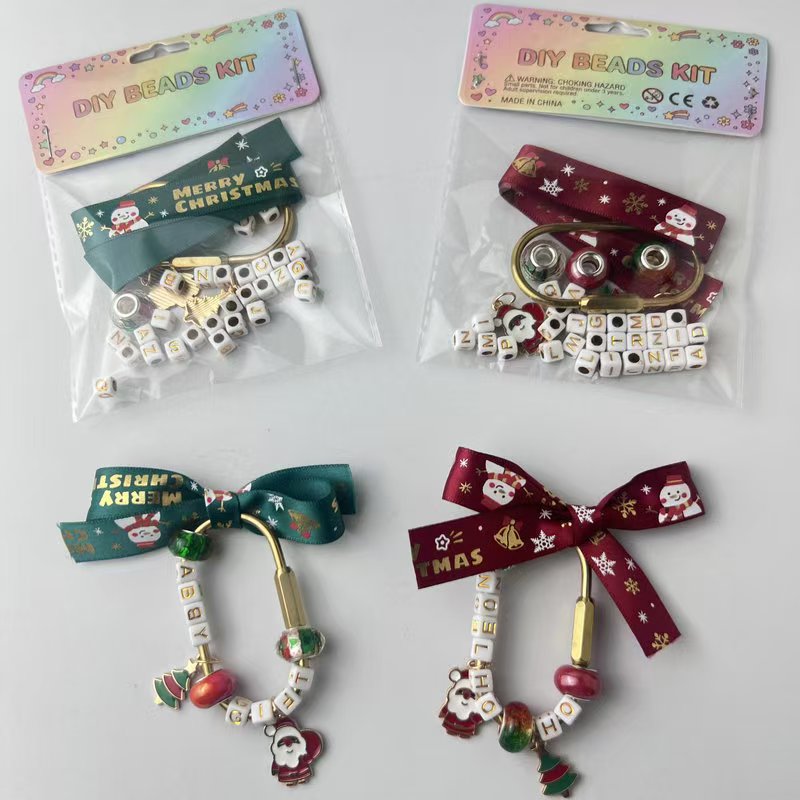 Gold alphabet bead charm kit