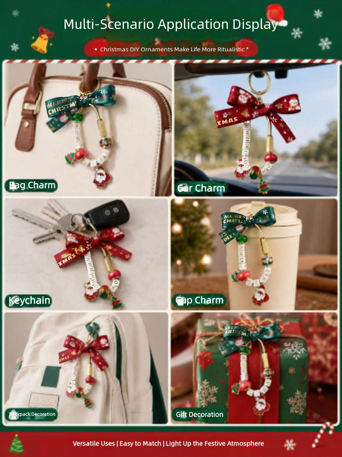 Christmas water bottle charm DIY kit