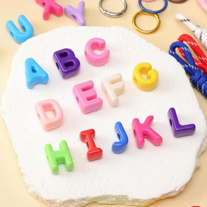 DIY letter bead keychain accessories