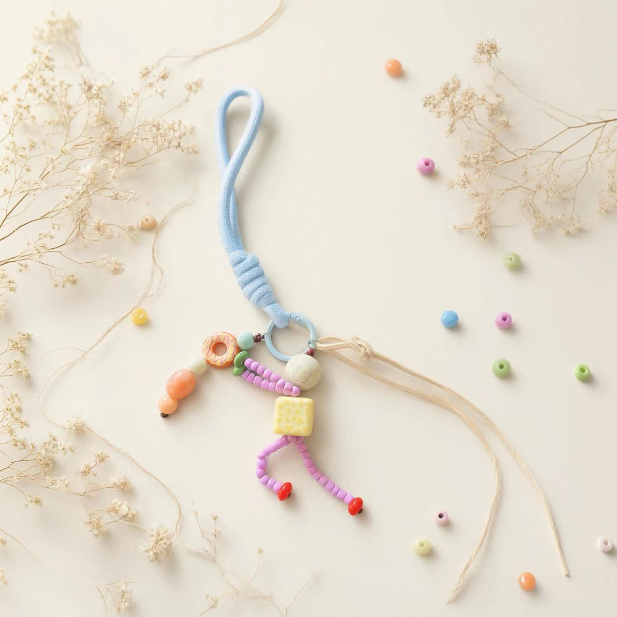 DIY Beaded Charm Kit | Braided Lanyard and Mixed Beads