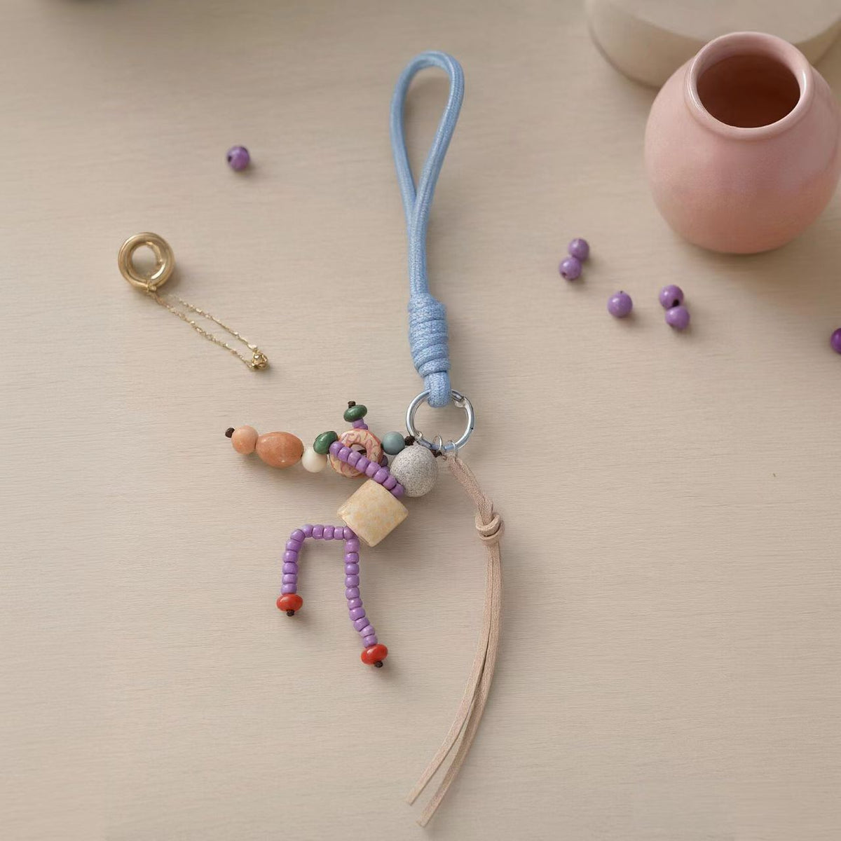 DIY Beaded Charm Kit | Braided Lanyard and Mixed Beads