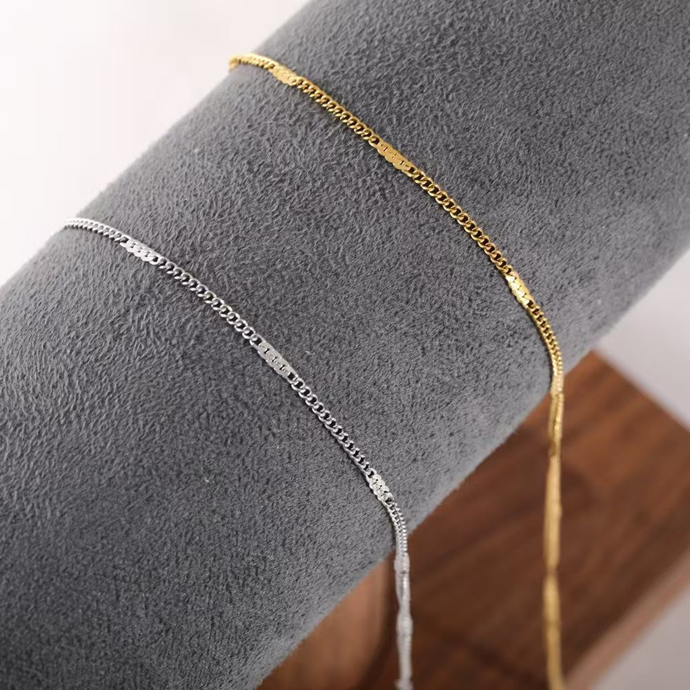 Women's Stainless Steel Chain Necklace | 13 Minimalist Styles | 18K Gold Plated & Silver