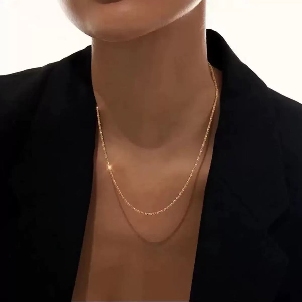 Women's Stainless Steel Chain Necklace | 13 Minimalist Styles | 18K Gold Plated & Silver