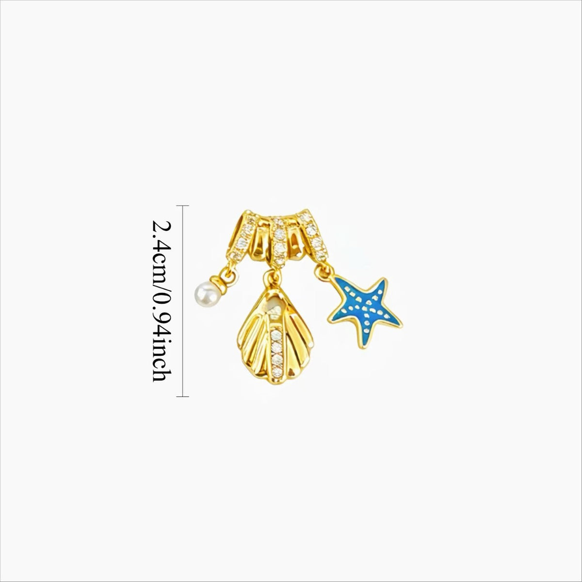 Enamel Horse Angel Cross Star Pendant Necklace | Zircon Pearl Shell Charm | Gold-Tone Silver-Tone Copper O-Link Lip Chain