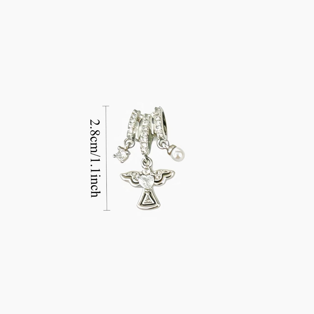Enamel Horse Angel Cross Star Pendant Necklace | Zircon Pearl Shell Charm | Gold-Tone Silver-Tone Copper O-Link Lip Chain