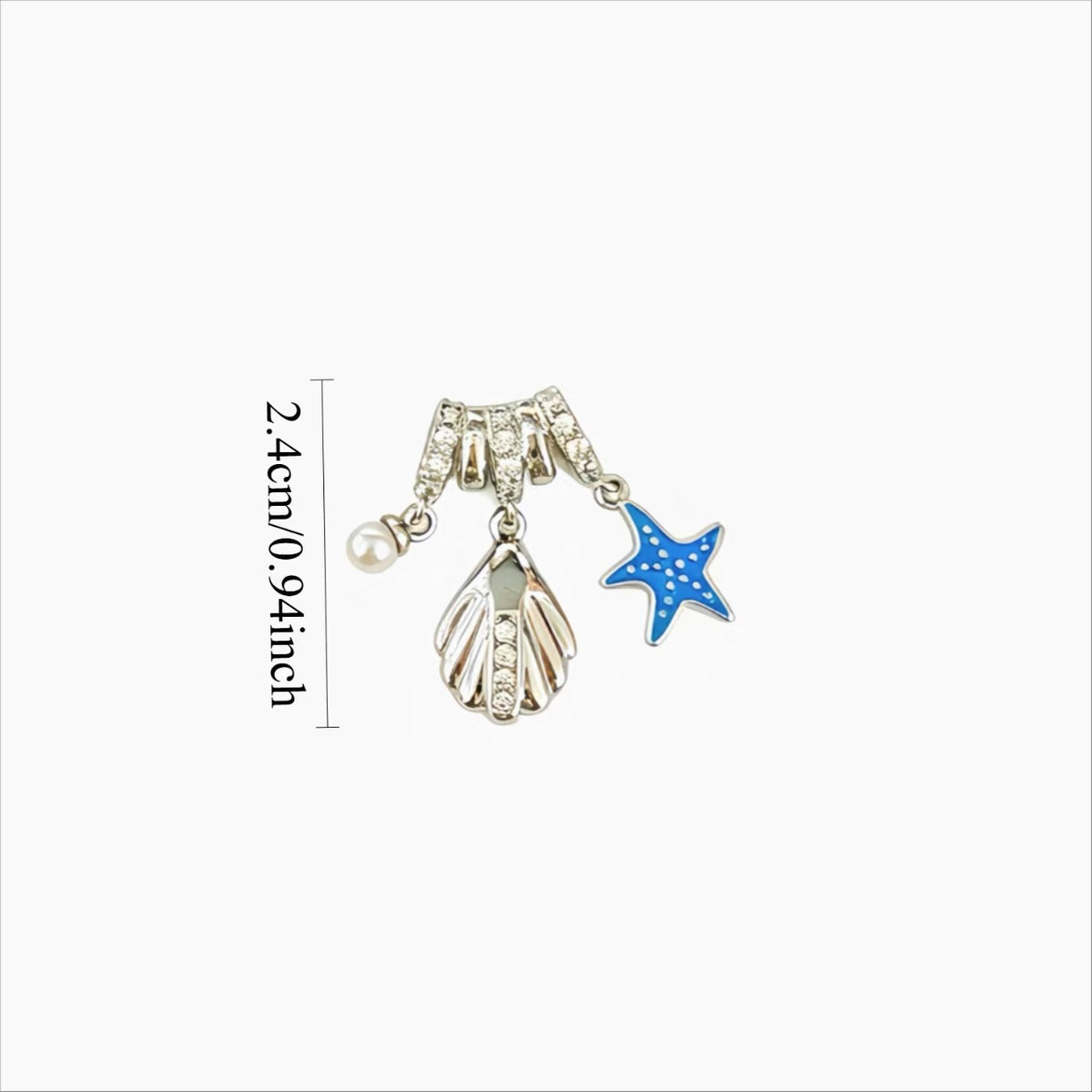 Enamel Horse Angel Cross Star Pendant Necklace | Zircon Pearl Shell Charm | Gold-Tone Silver-Tone Copper O-Link Lip Chain