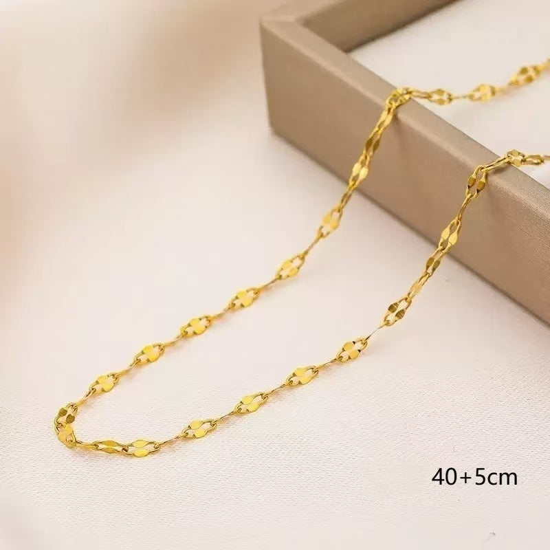 Star Pearl Zircon Pendant Necklace | Large-Hole Five-Point Star Charm | Gold-Tone Silver-Tone Copper O-Link Lip Chain