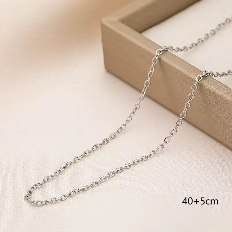 Star Pearl Zircon Pendant Necklace | Large-Hole Five-Point Star Charm | Gold-Tone Silver-Tone Copper O-Link Lip Chain