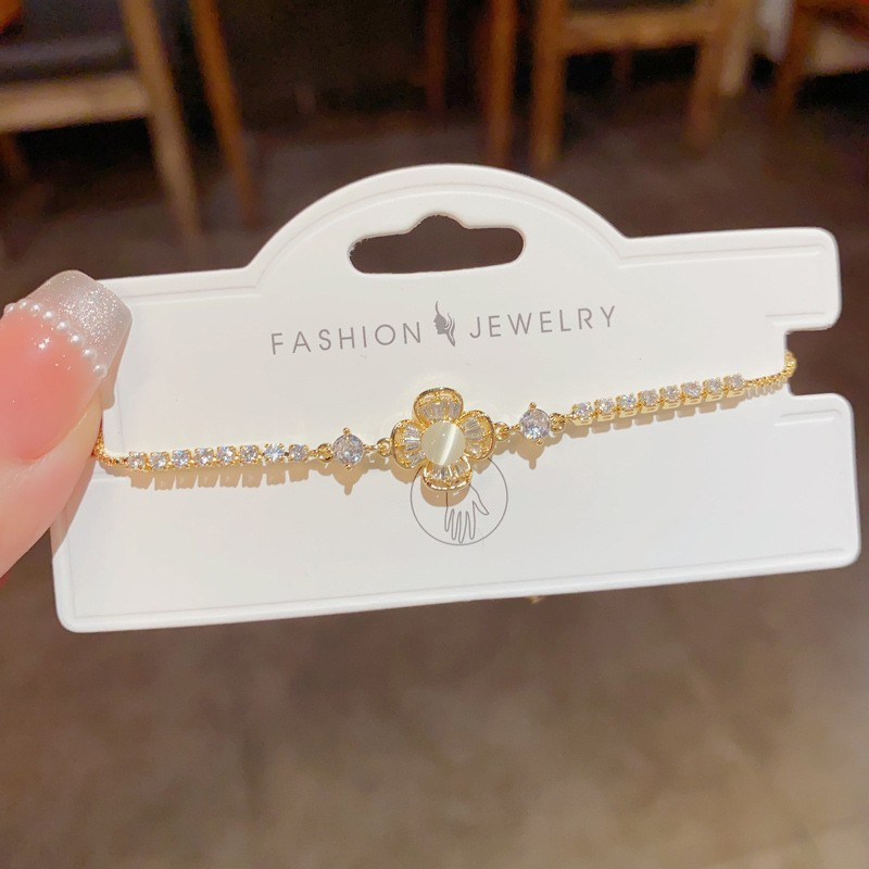 Gold-Tone CZ Bracelet for Women | Elegant Minimalist Statement Jewelry