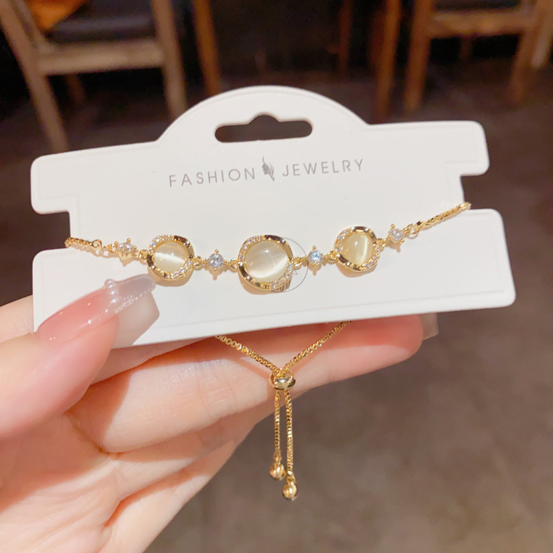 Gold-Tone CZ Bracelet for Women | Elegant Minimalist Statement Jewelry