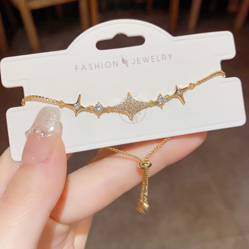 Gold CZ Bracelet for Women | Sparkling Butterfly, Star & Openwork Designs