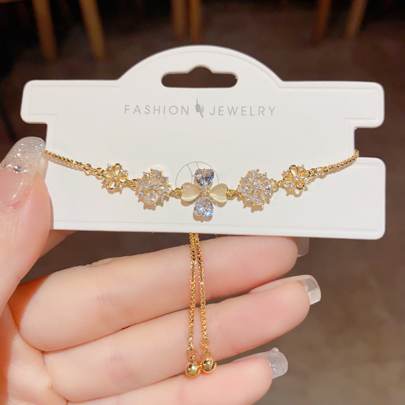 Gold CZ Bracelet for Women | Sparkling Butterfly, Star & Openwork Designs