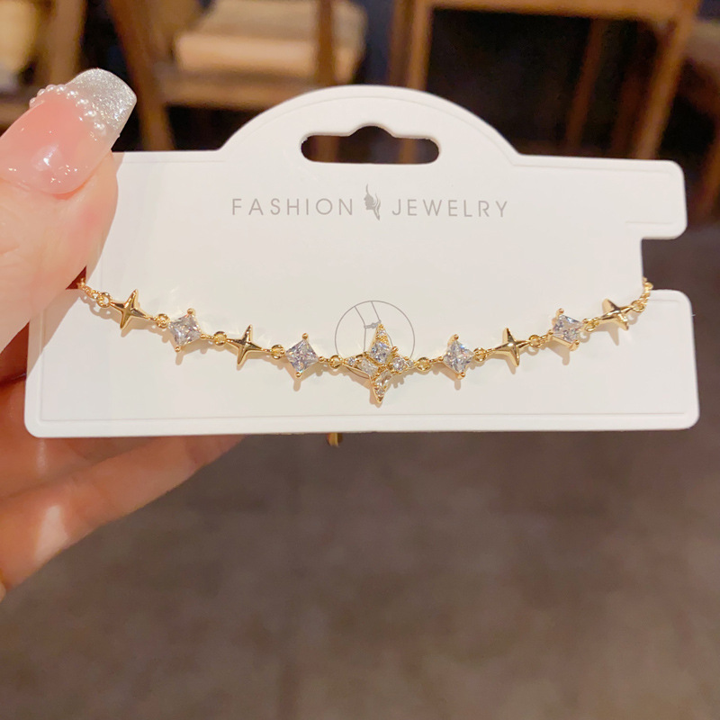 Gold-Tone CZ Bracelet for Women | Elegant Minimalist Statement Jewelry