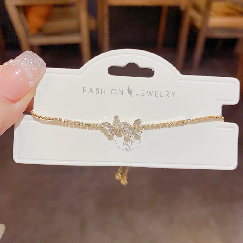 Gold CZ Bracelet for Women | Sparkling Butterfly, Star & Openwork Designs