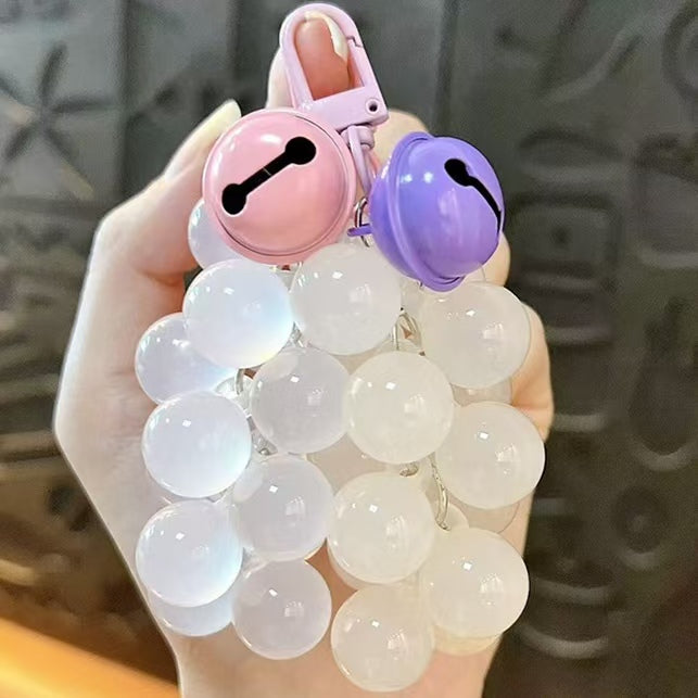 UV color changing acrylic grape keychain 
