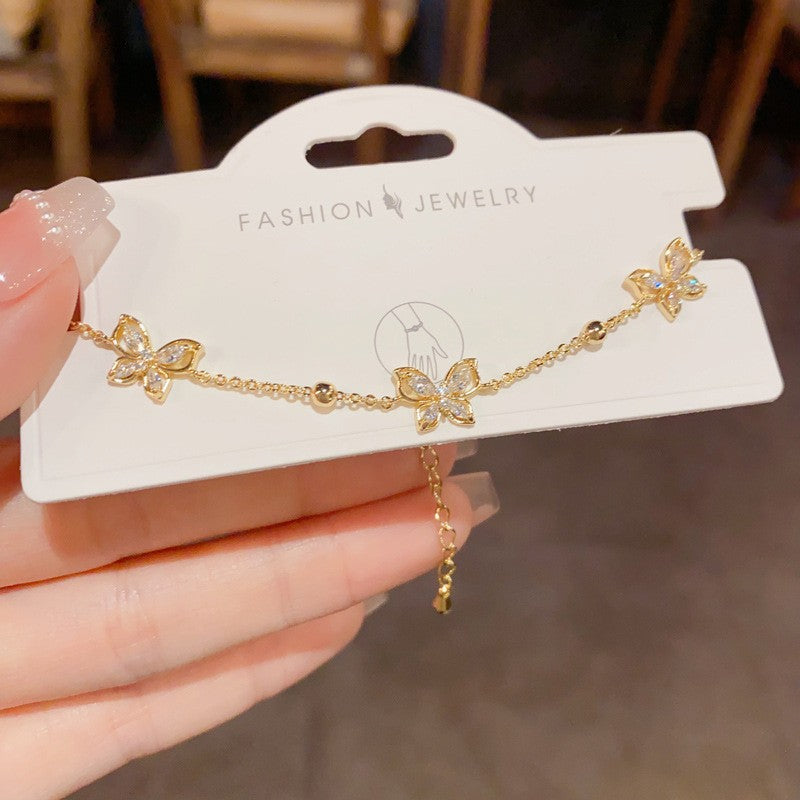 Gold CZ Bracelet for Women | Sparkling Butterfly, Star & Openwork Designs