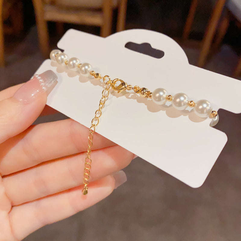 Chinese style coin charm beaded bracelet with Adjustable Extension Chain