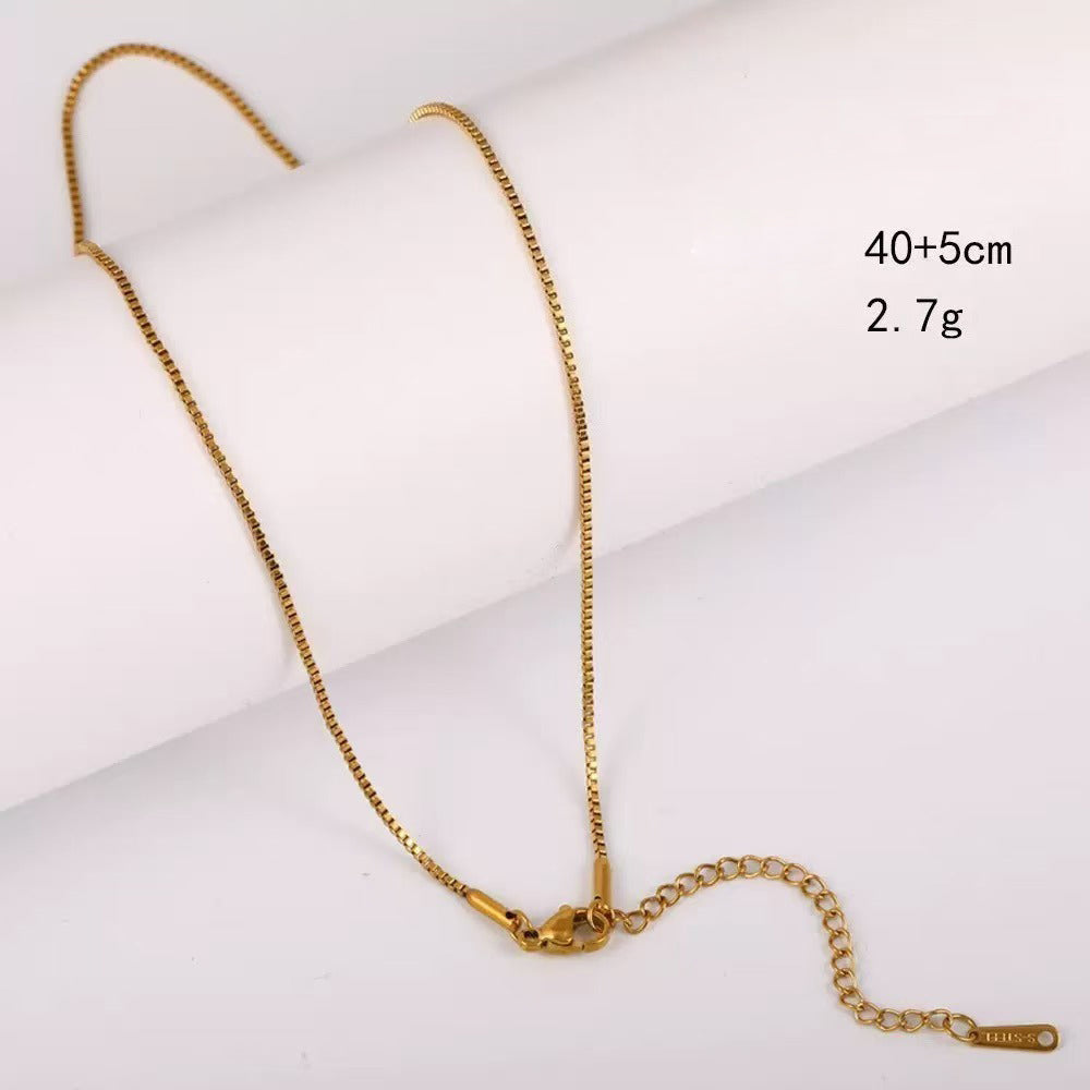 Women's Stainless Steel Chain Necklace | 13 Minimalist Styles | 18K Gold Plated & Silver