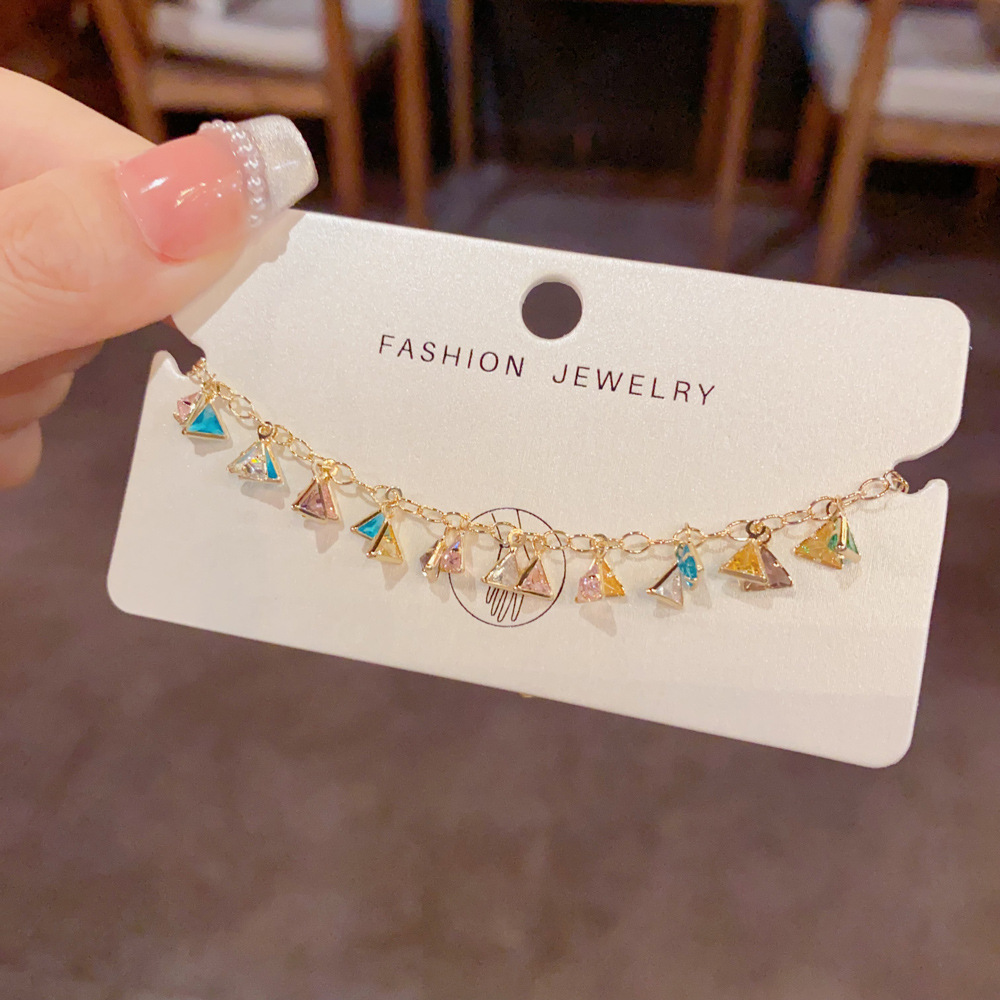 Multicolor gold plated bracelet for women