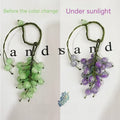 DIY Color Changing Grape Keychain Making Kit | UV Sunlight Reactive Beads Craft Kit | Handmade Fruit Bag Charm DIY Set