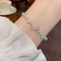 Mint green cat’s eye butterfly bracelet for women
