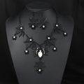 HalloweenSpiderNecklaceEarringsSet