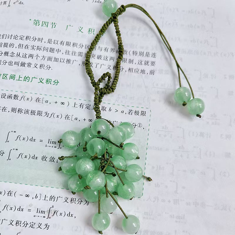 DIY Color Changing Grape Keychain Making Kit | UV Sunlight Reactive Beads Craft Kit | Handmade Fruit Bag Charm DIY Set