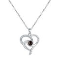 Heart personalized projection necklace with custom photo 