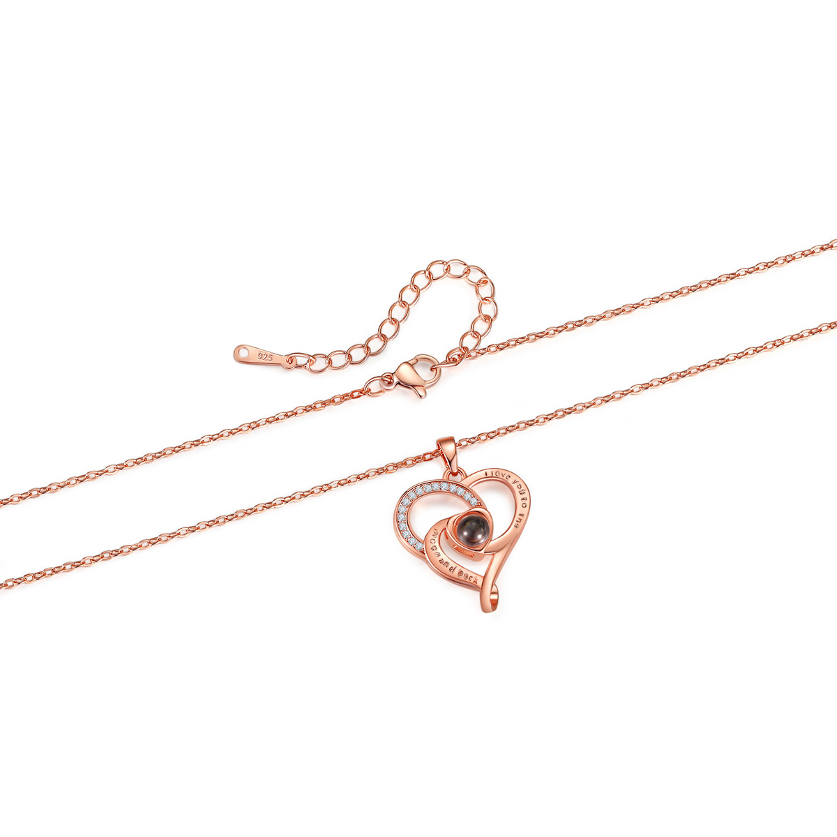 Heart personalized projection necklace
