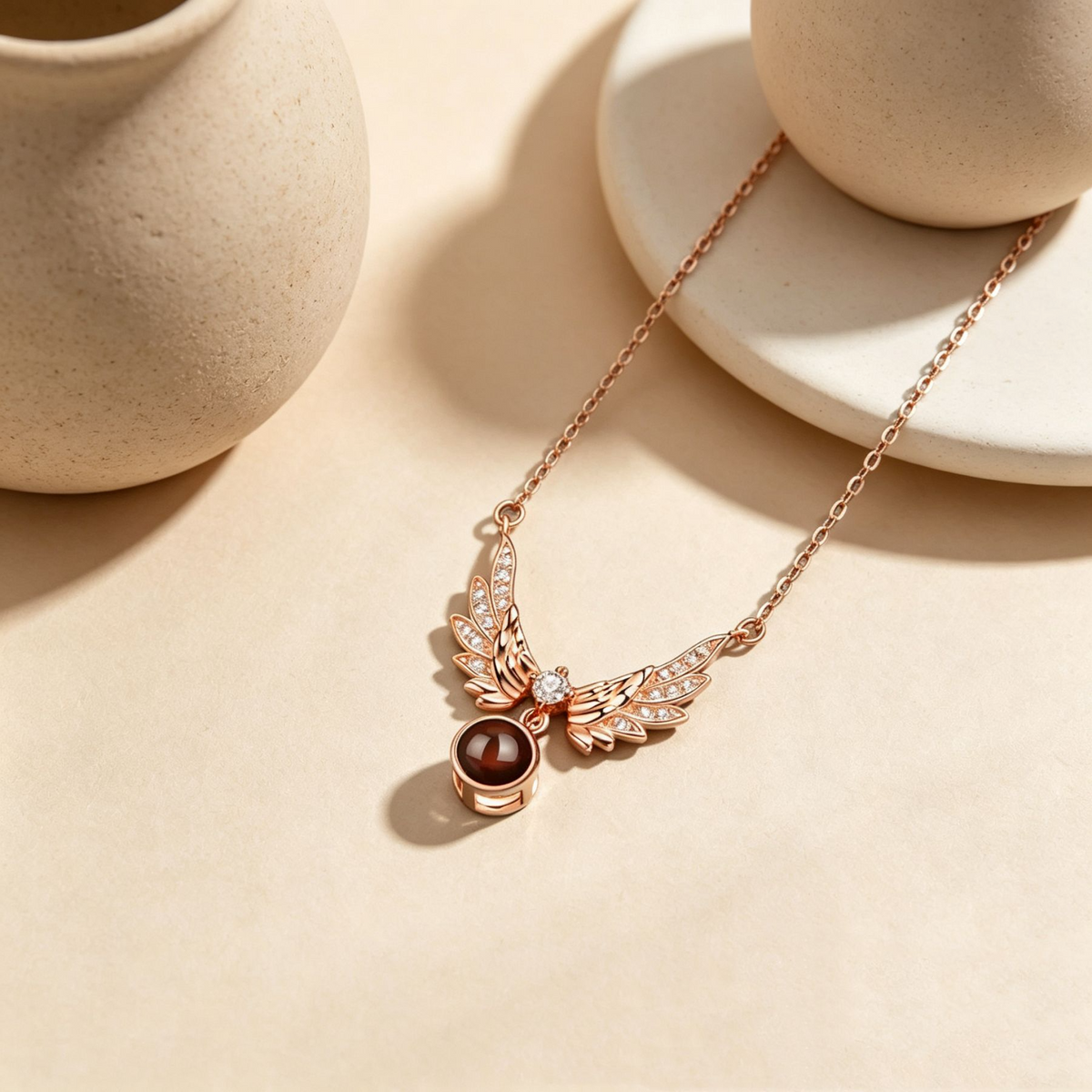 I love you projection necklace with hidden message