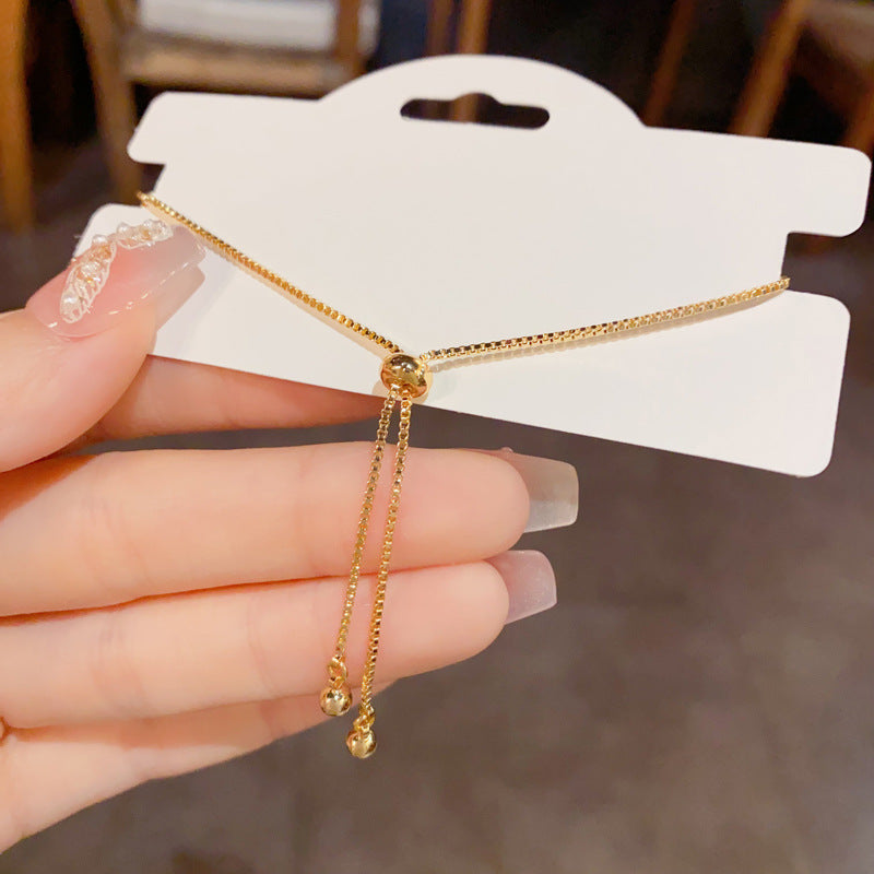 Delicate maple leaf charm bracelet for women