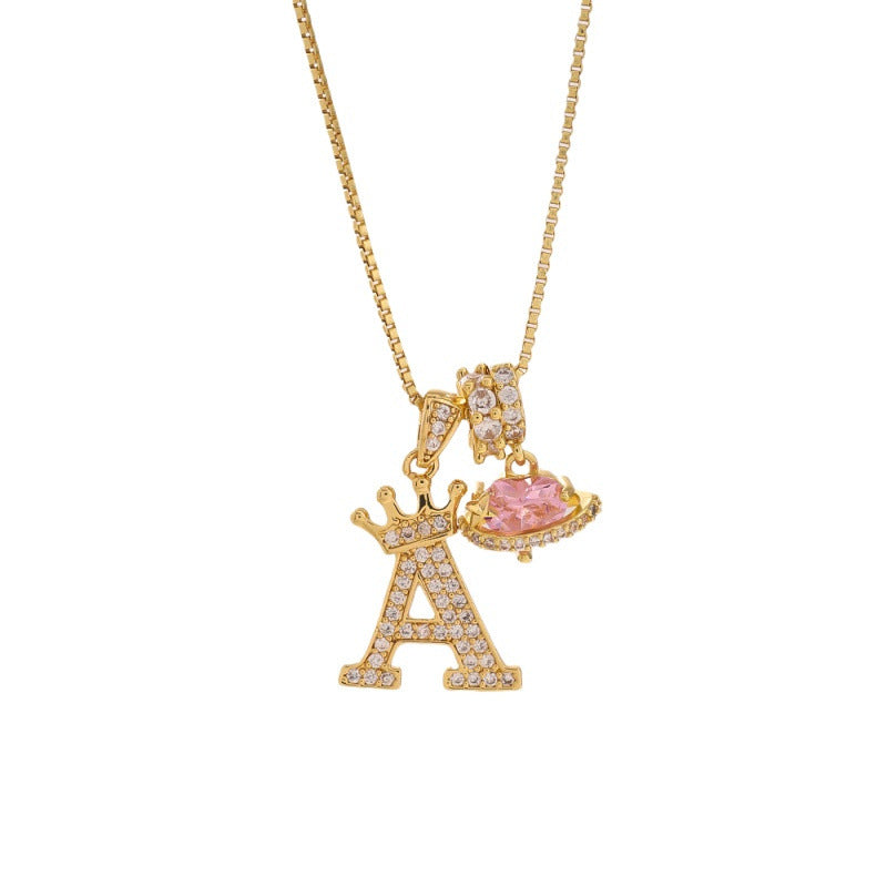Necklace Letter Pendant A