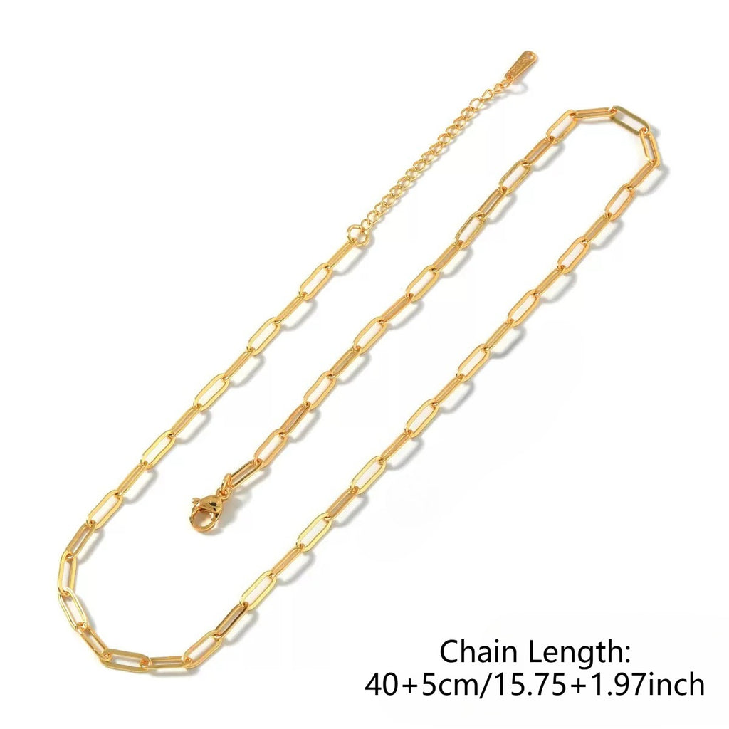 Detachable starfish charm necklace with stainless steel O-link chain