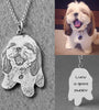 Pet portrait Keychain Dogs & Cat Photo Custom Necklace