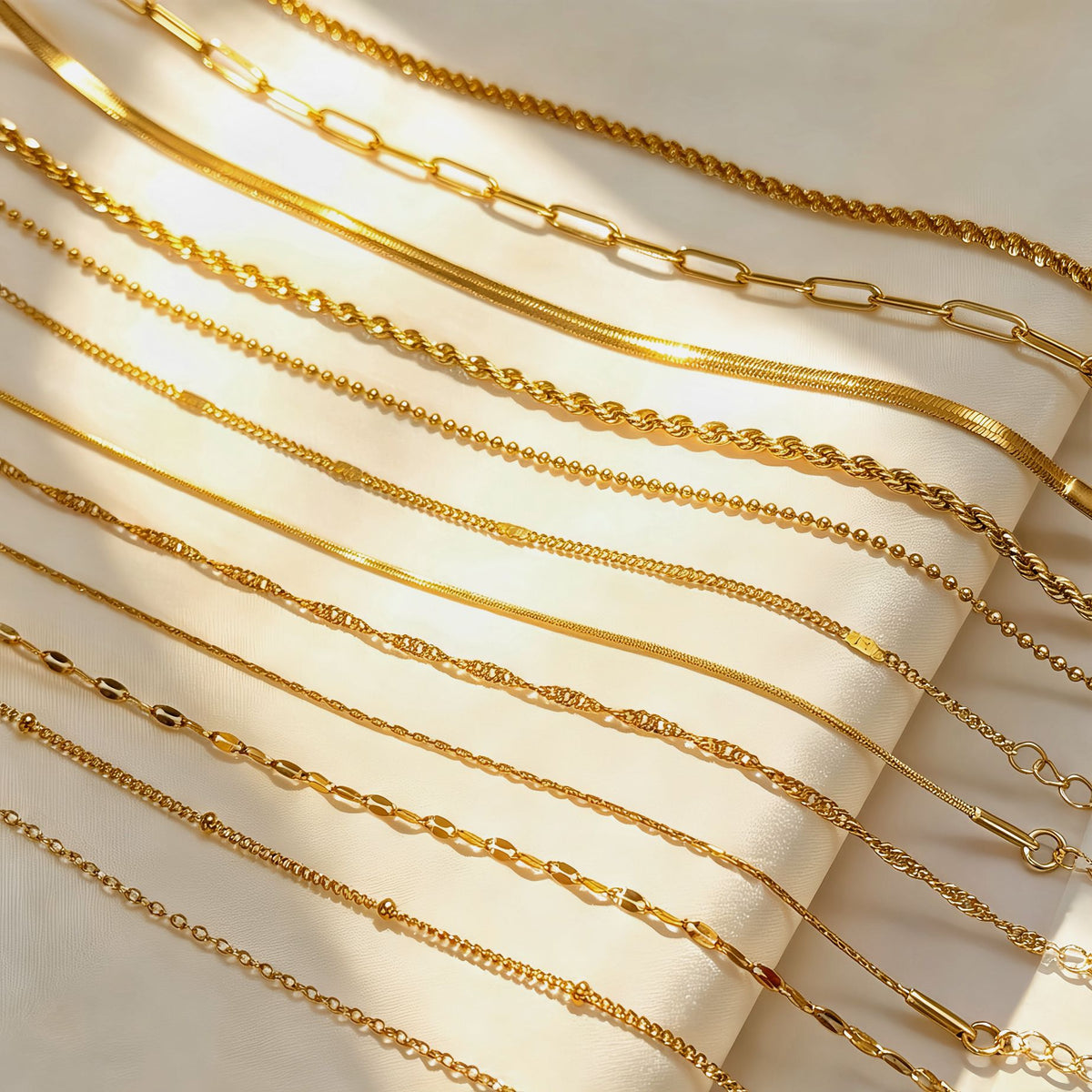 Women's Stainless Steel Chain Necklace | 13 Minimalist Styles | 18K Gold Plated & Silver