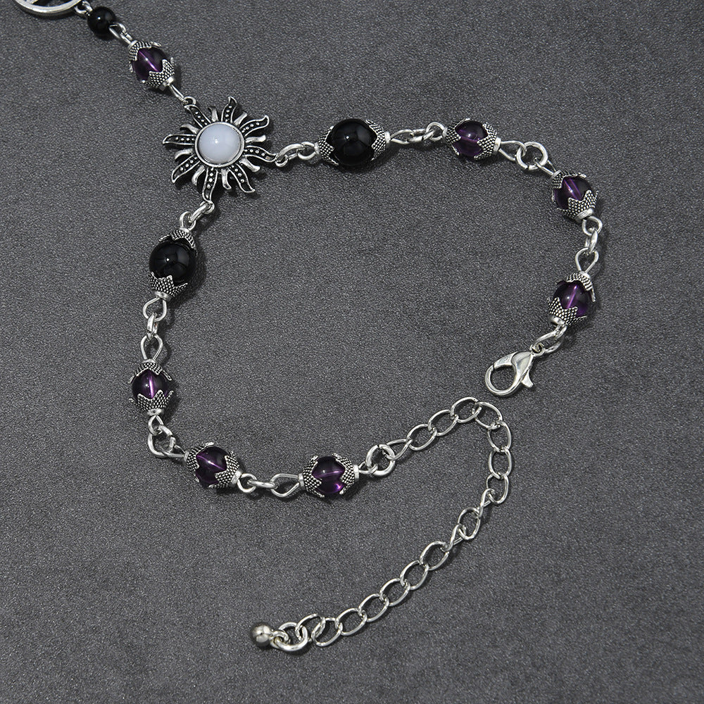 PentagramSunstoneMoonlightStoneFinger-LinkedBracelet_sdetail