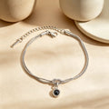 Silver minimalist knot projection bracelet