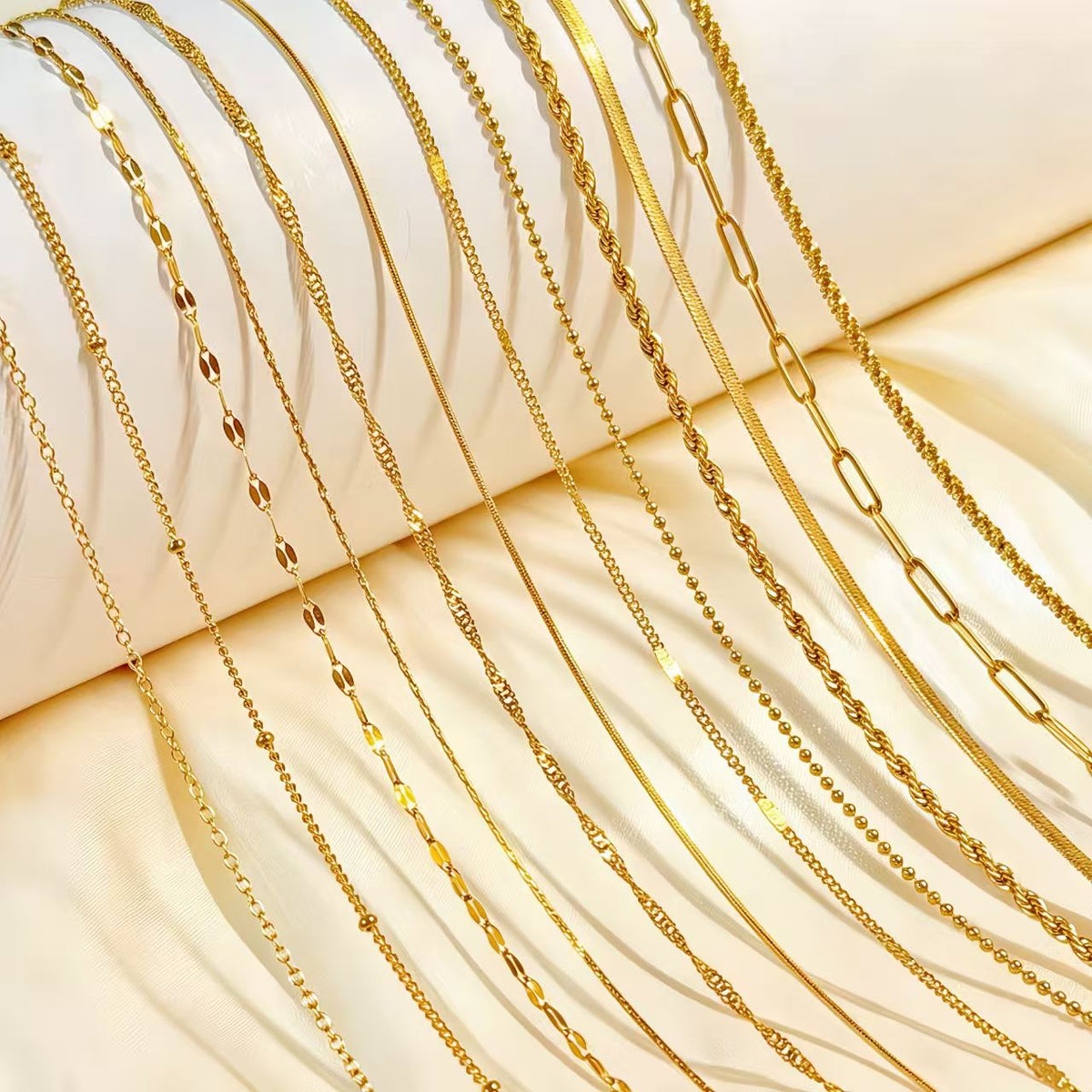 Women's Stainless Steel Chain Necklace | 13 Minimalist Styles | 18K Gold Plated & Silver